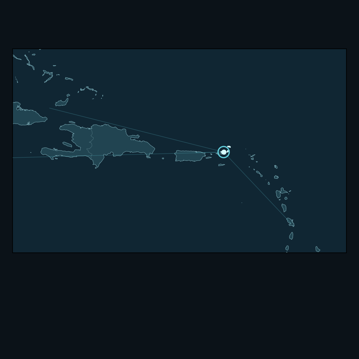 Regional map highlighting British Virgin Islands within its wider geographic context